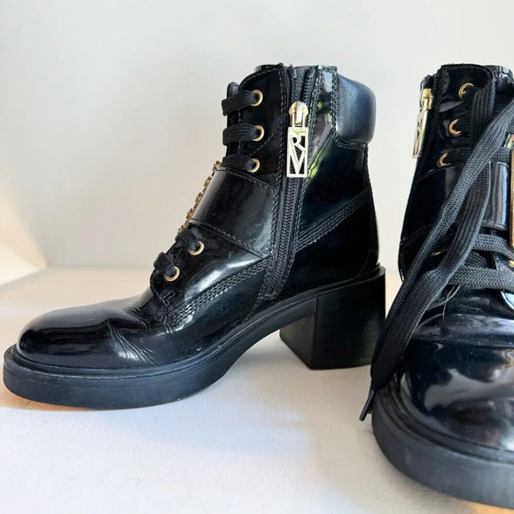 Roger Vivier Black Lace up Ankle Boots with Rhinestone Buckle 36.5 - Picture 9 of 13